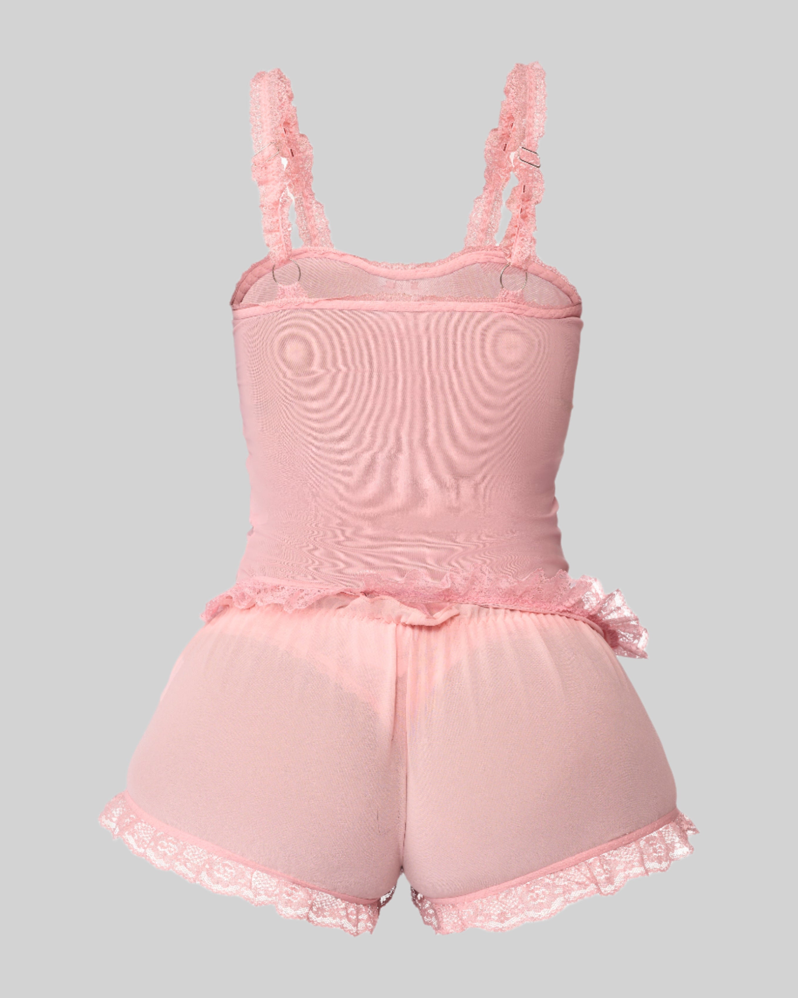 LOVE ME NOT SCALLOPED MESH TOP (BABY PINK)