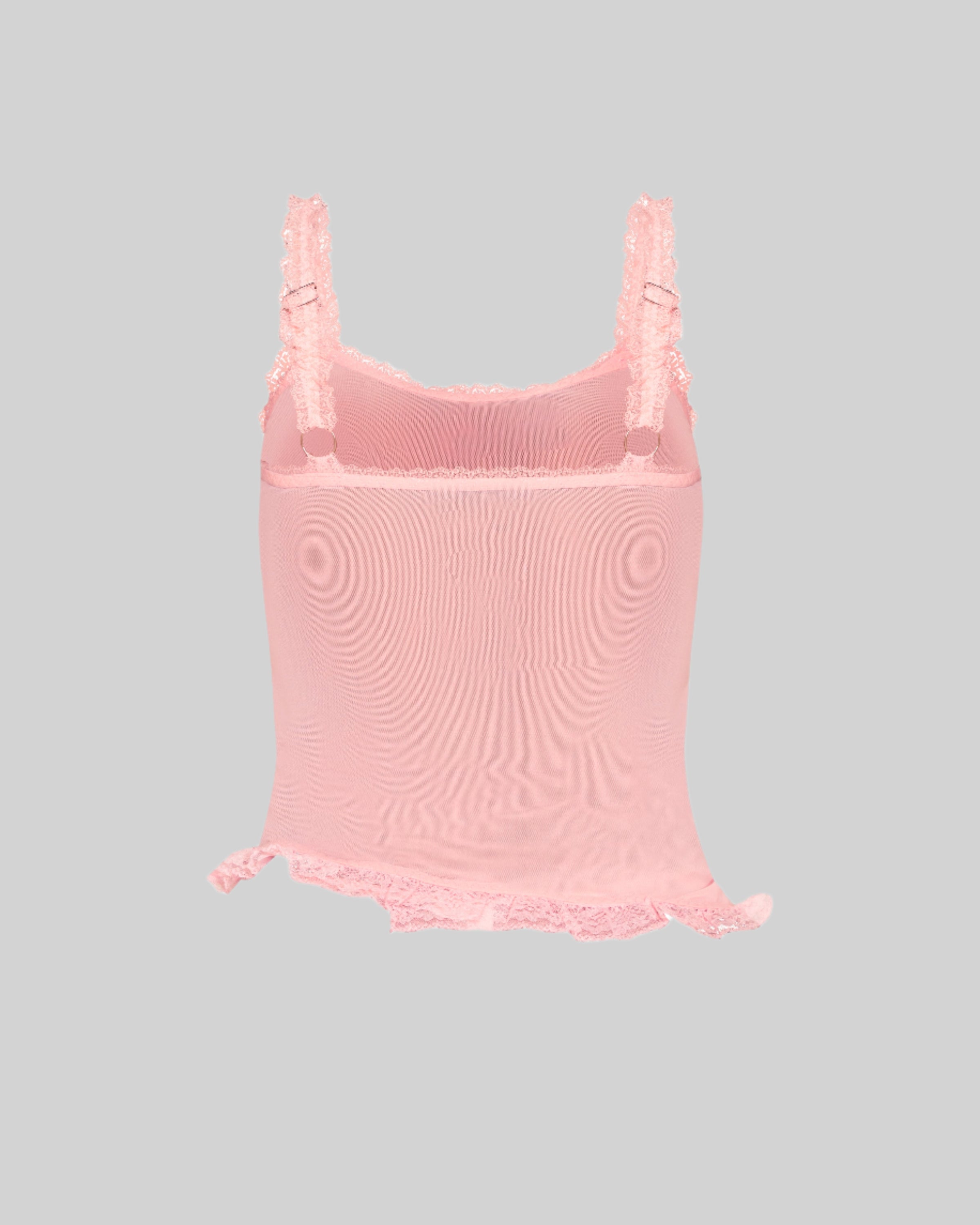 LOVE ME NOT SCALLOPED MESH TOP (BABY PINK)