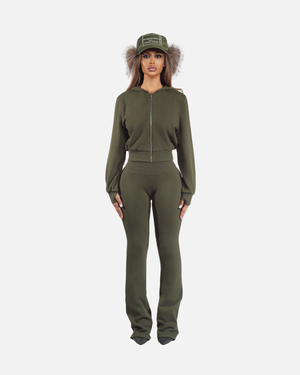 COZY LOUNGE PANTS (ARMY GREEN)