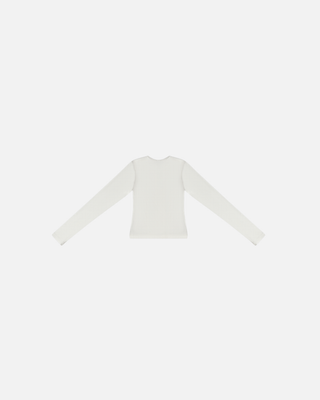 BASICS RIBBED LONG SLEEVE (WHITE)