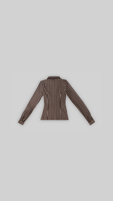 STRIPED V BUTTON TOP (ESPRESSO) thumbnail 4