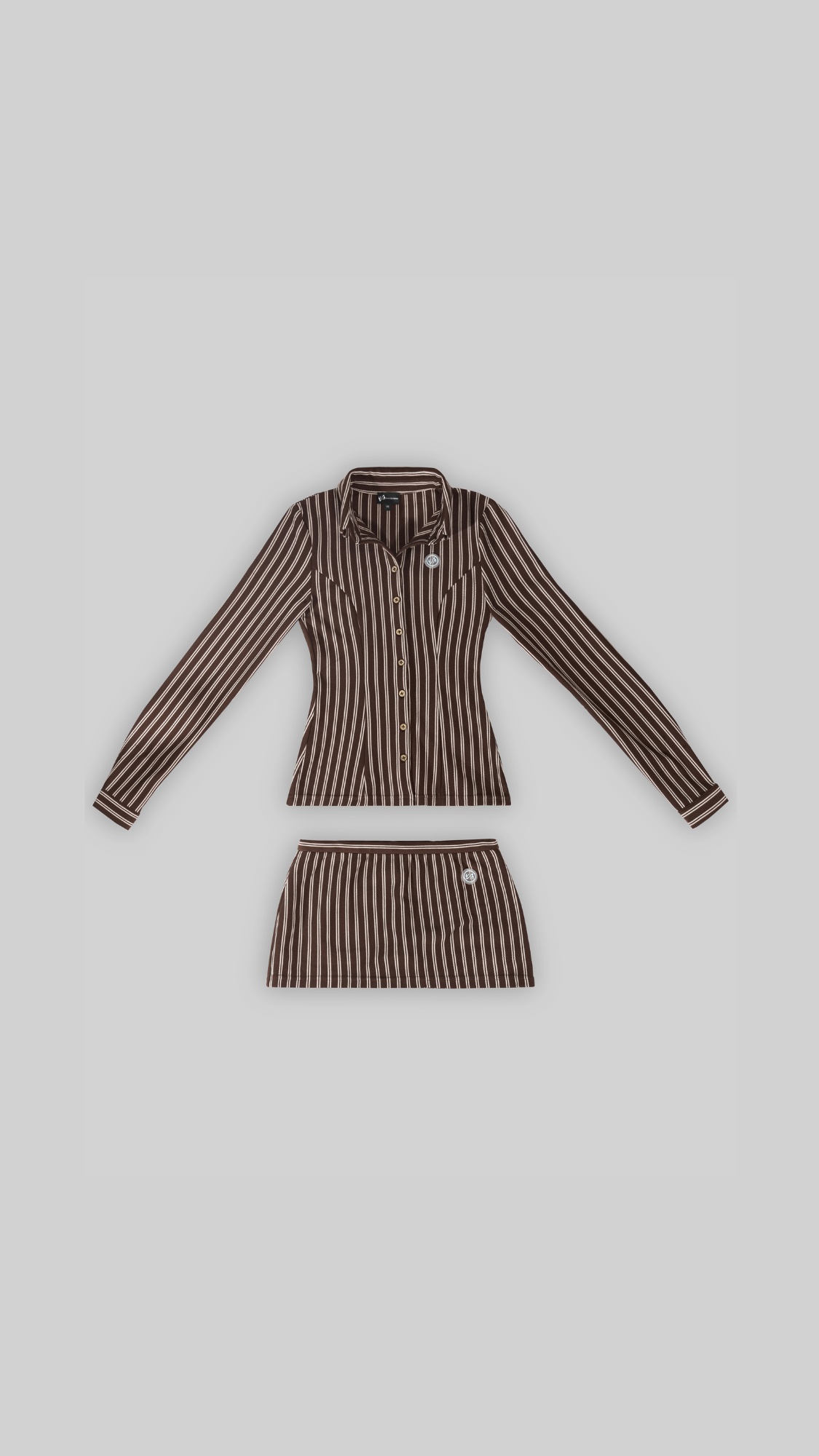 VERY MINI STRIPED SKORT (ESPRESSO)