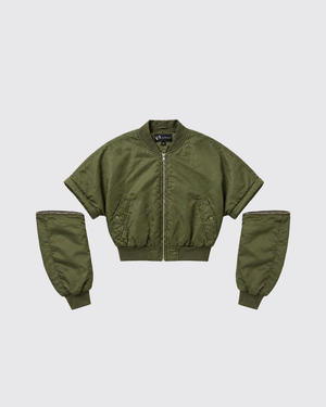 CAP SLEEVED BOMBER (ARMY GREEN)