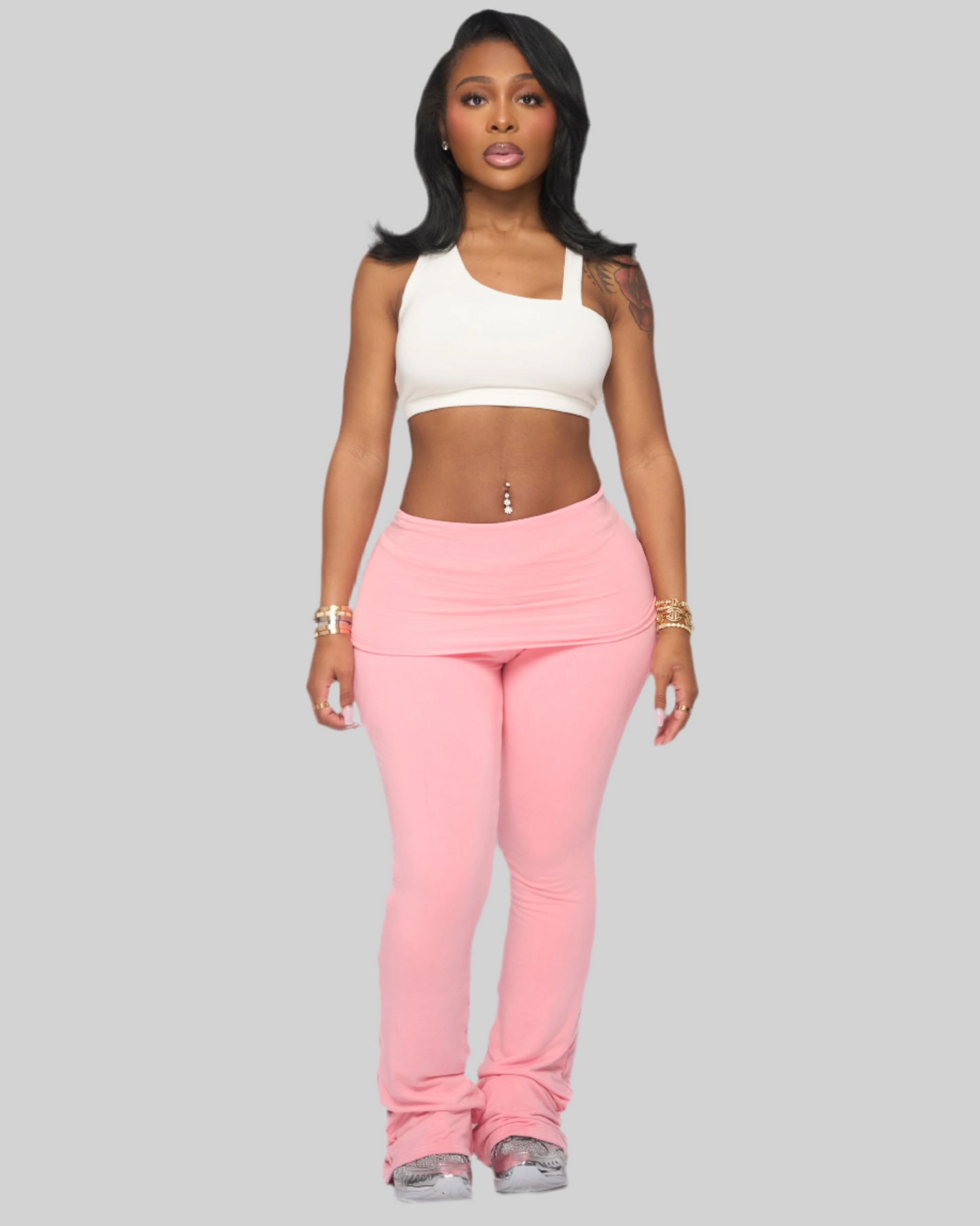 3.0 SEAMLESS FOLD OVER PANTS (PINK)