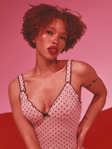 BUSTIER NIGHT CAP MINI DRESS (BABY PINK)