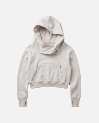 COWL CROP AIR-FORCE HOODIE (SAND)