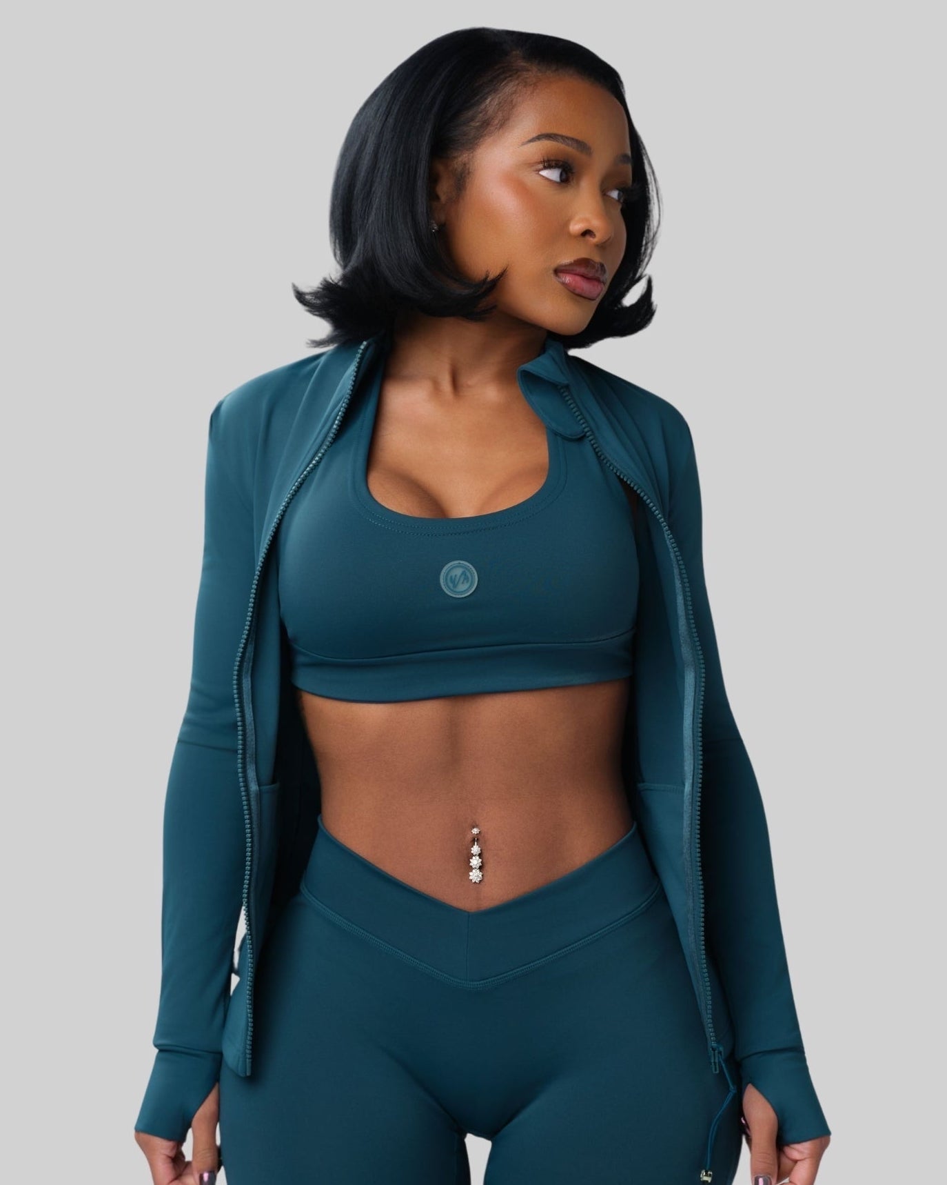 FITNESS SLIM-FIT JACKET (DEEP TEAL)