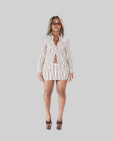 VERY MINI STRIPED SKORT (VANILLA) thumbnail 1