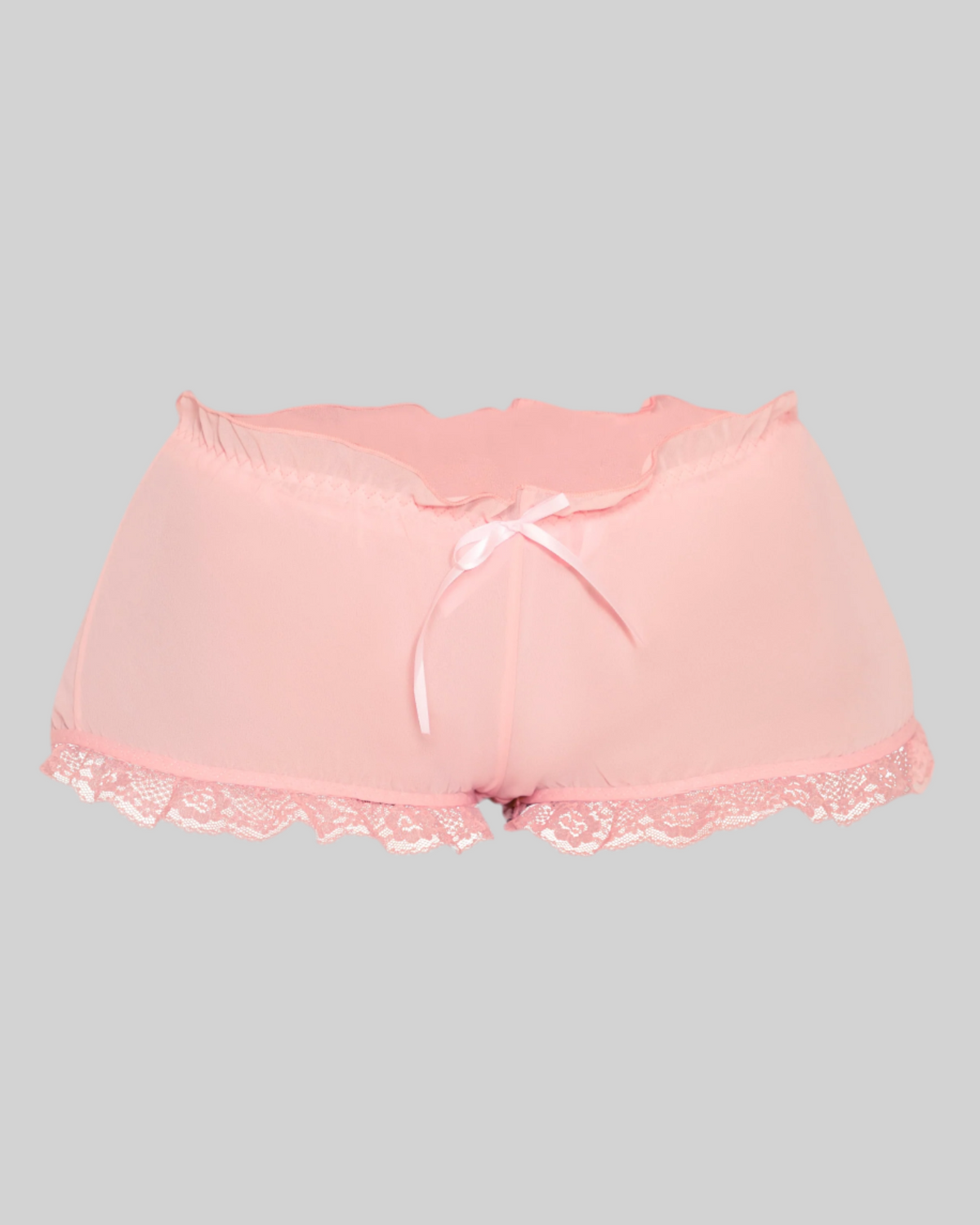 LOVE ME NOT SCALLOPED MESH SHORTS (BABY PINK) – WAYDAMIN