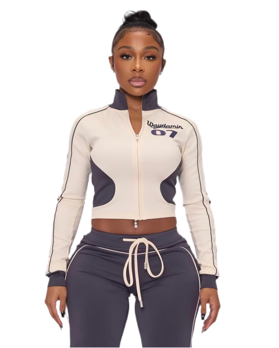 7VARSITY TRACK JACKET (NAVY)
