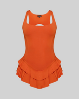 BUNS OUT MINI DRESS (BURNT ORANGE)