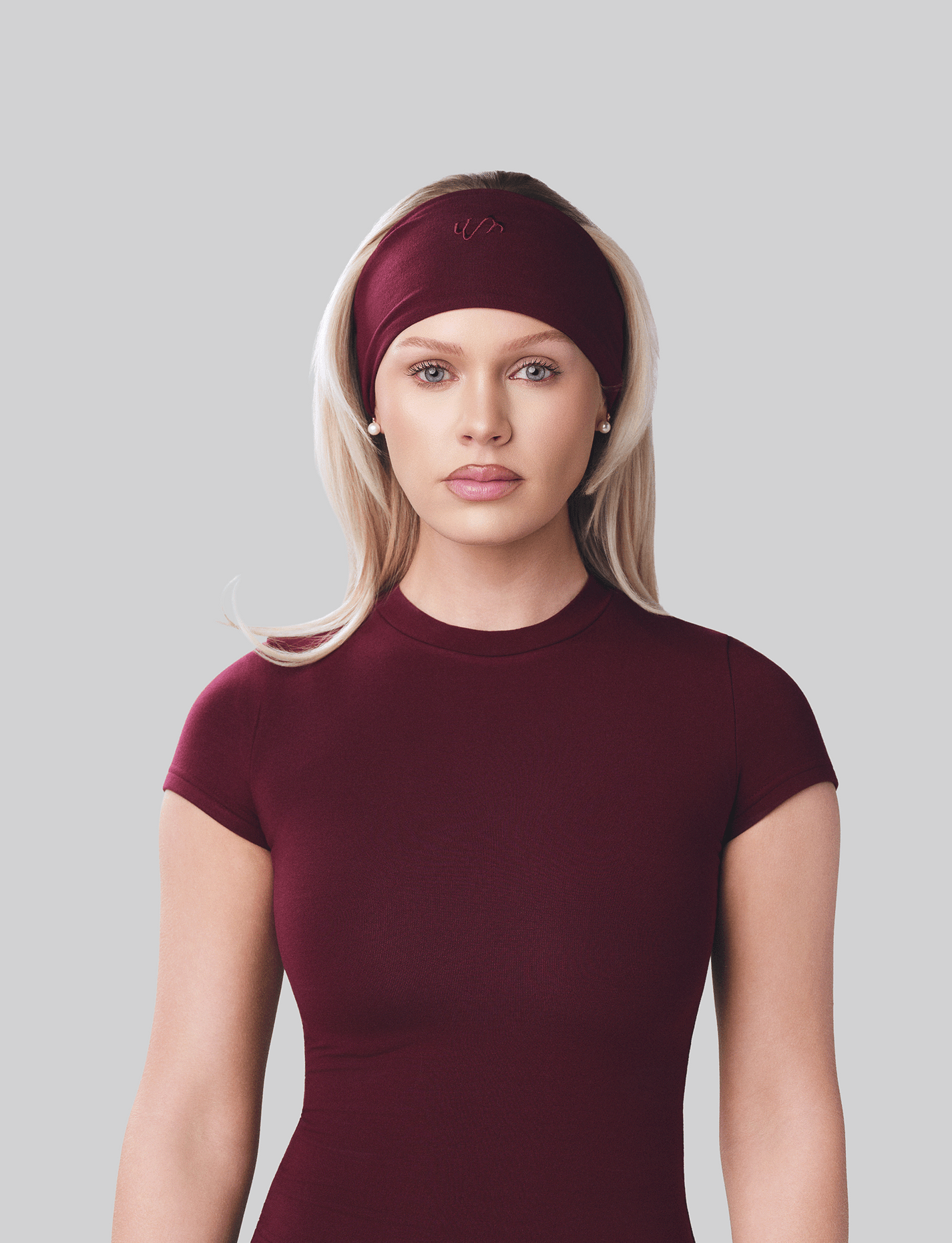 WM WIDE HEADBAND (BURGUNDY) [FINAL SALE]
