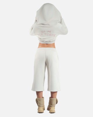 COWL CROP AIR-FORCE HOODIE (SAND)