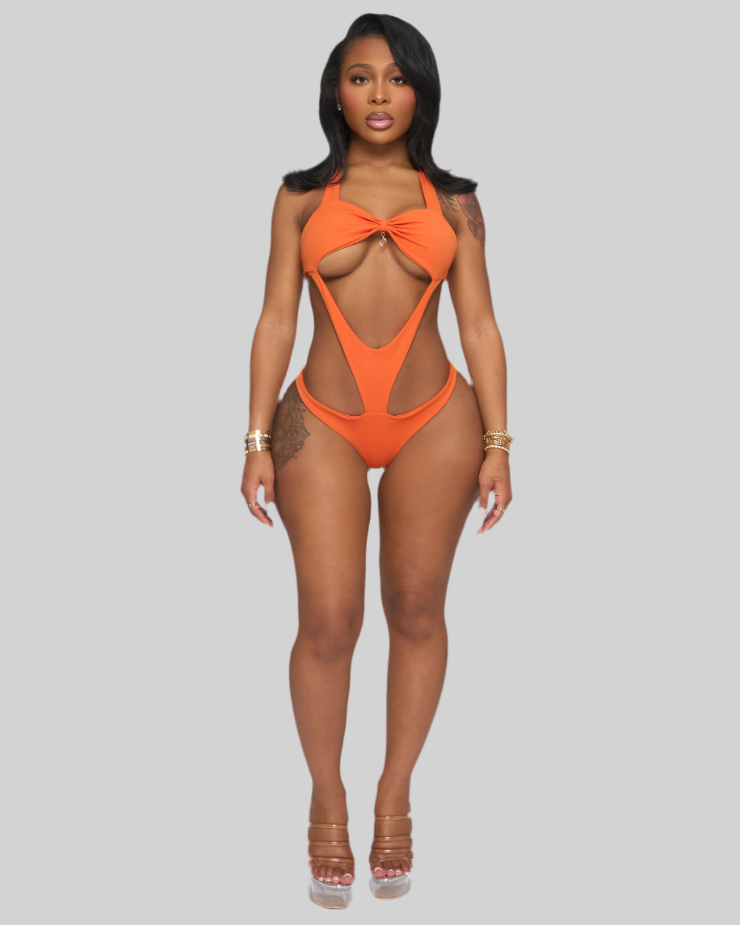 ZUMA CUT OUT MONOKINI (BURNT ORANGE)