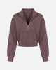 QUARTER ZIP AIR-FORCE PULLOVER (BROWN)