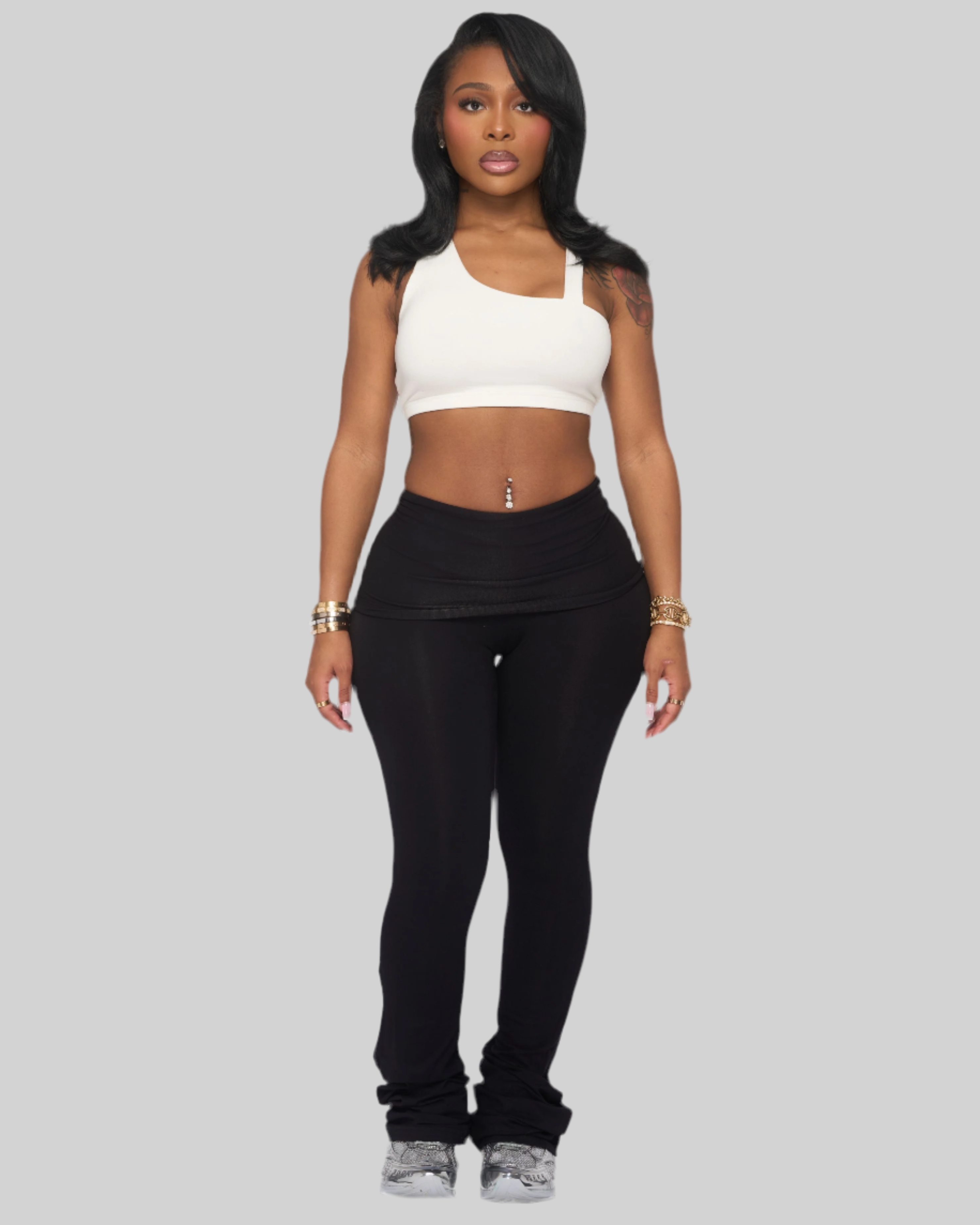 3.0 SEAMLESS FOLD OVER PANTS (BLACK)