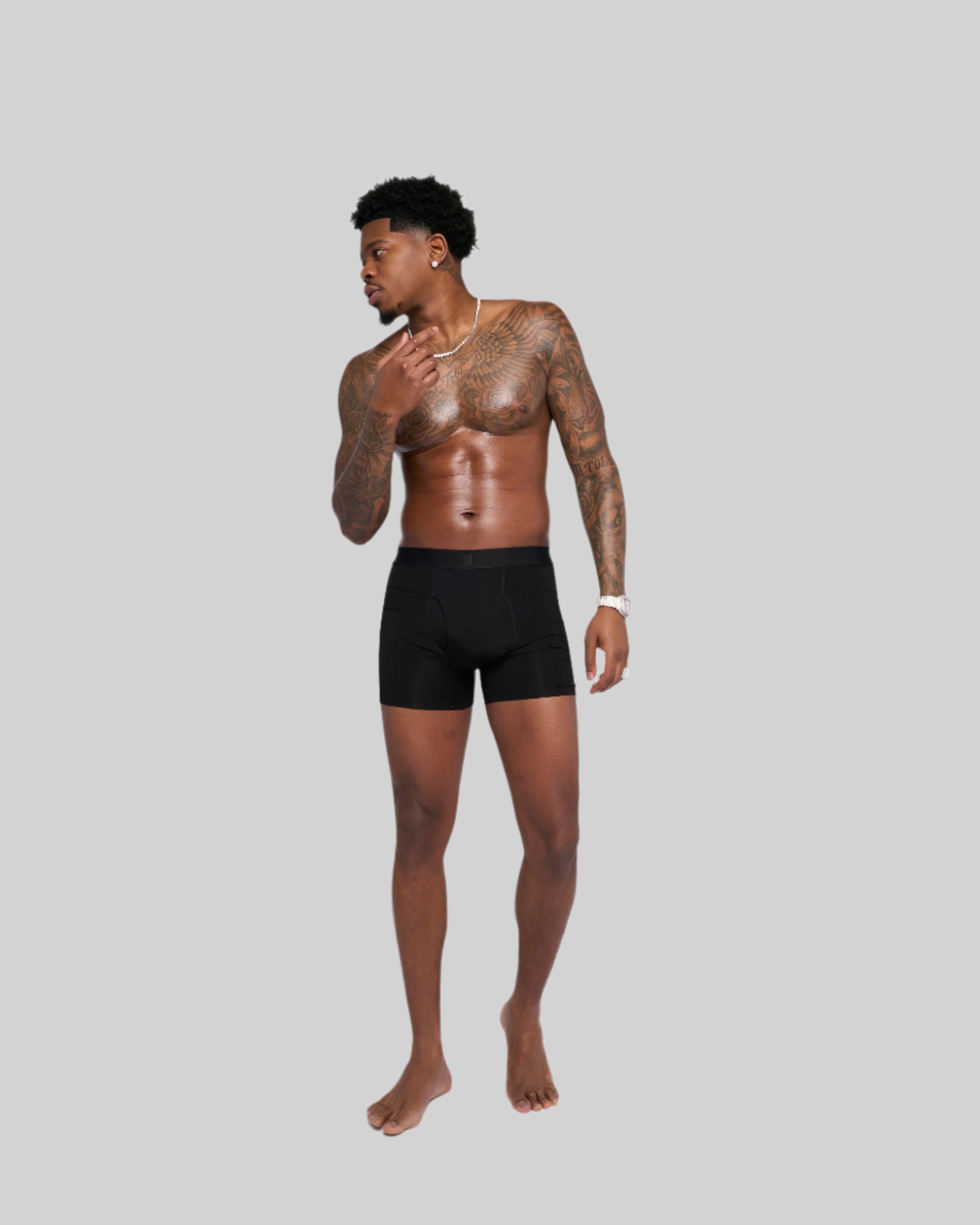 WM MENS MID BRIEFS (BLACK)