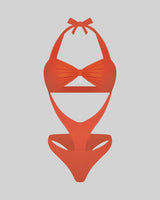 ZUMA CUT OUT MONOKINI (BURNT ORANGE)
