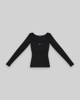 BASICS BOATNECK TOP (BLACK) thumbnail 2