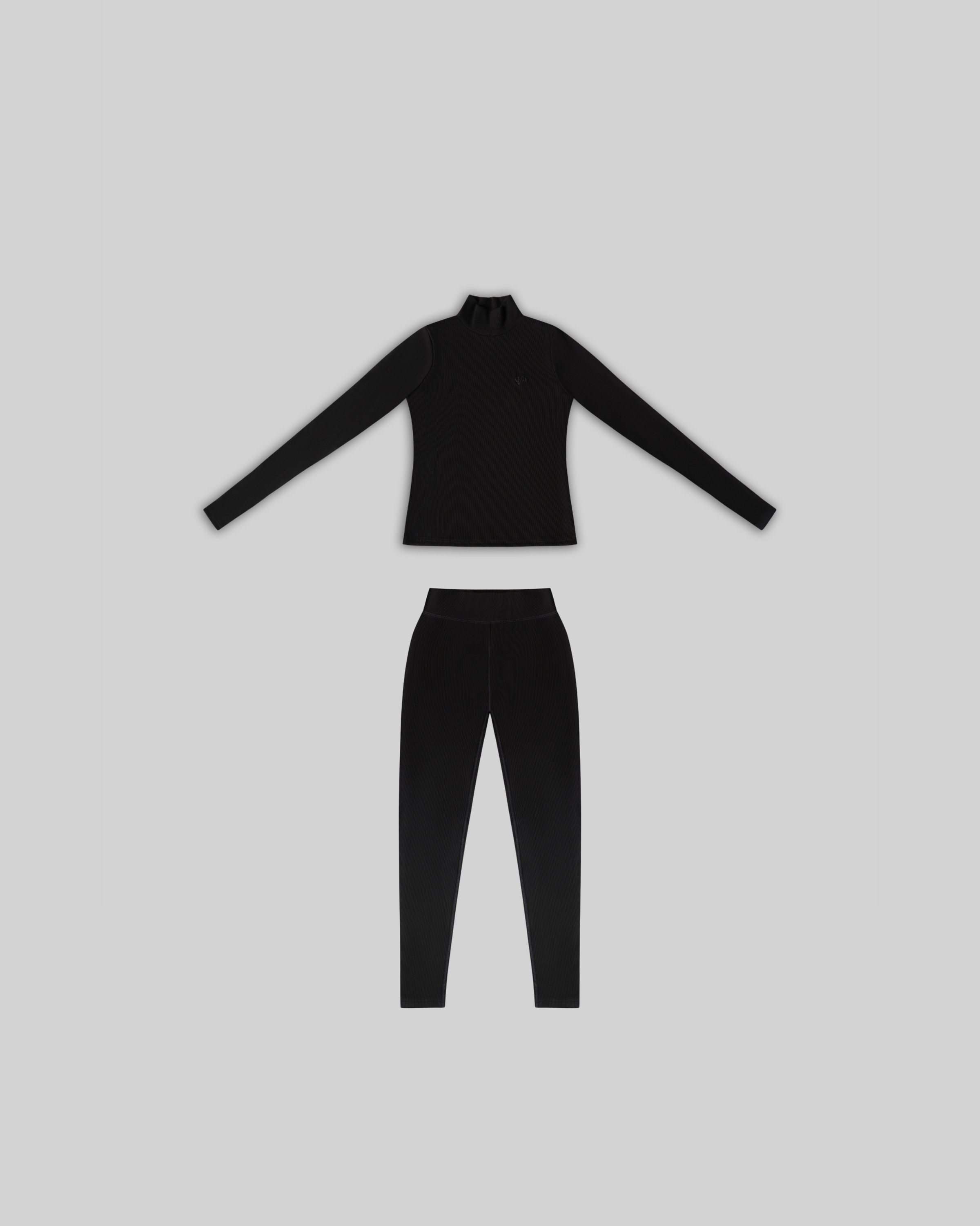 BASICS RIBBED TURTLE NECK SET BUNDLE