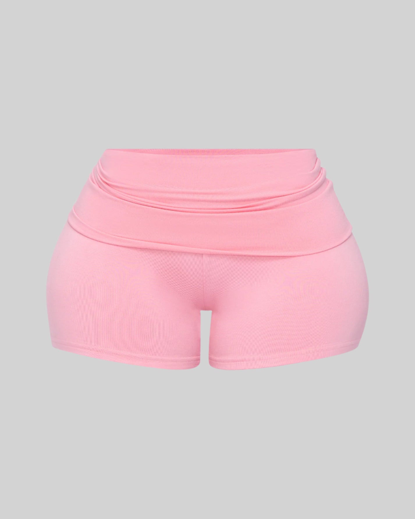 SEAMLESS MINI FOLD OVER SHORTS (PINK)