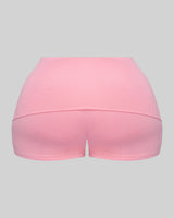 SEAMLESS MINI FOLD OVER SHORTS (PINK)