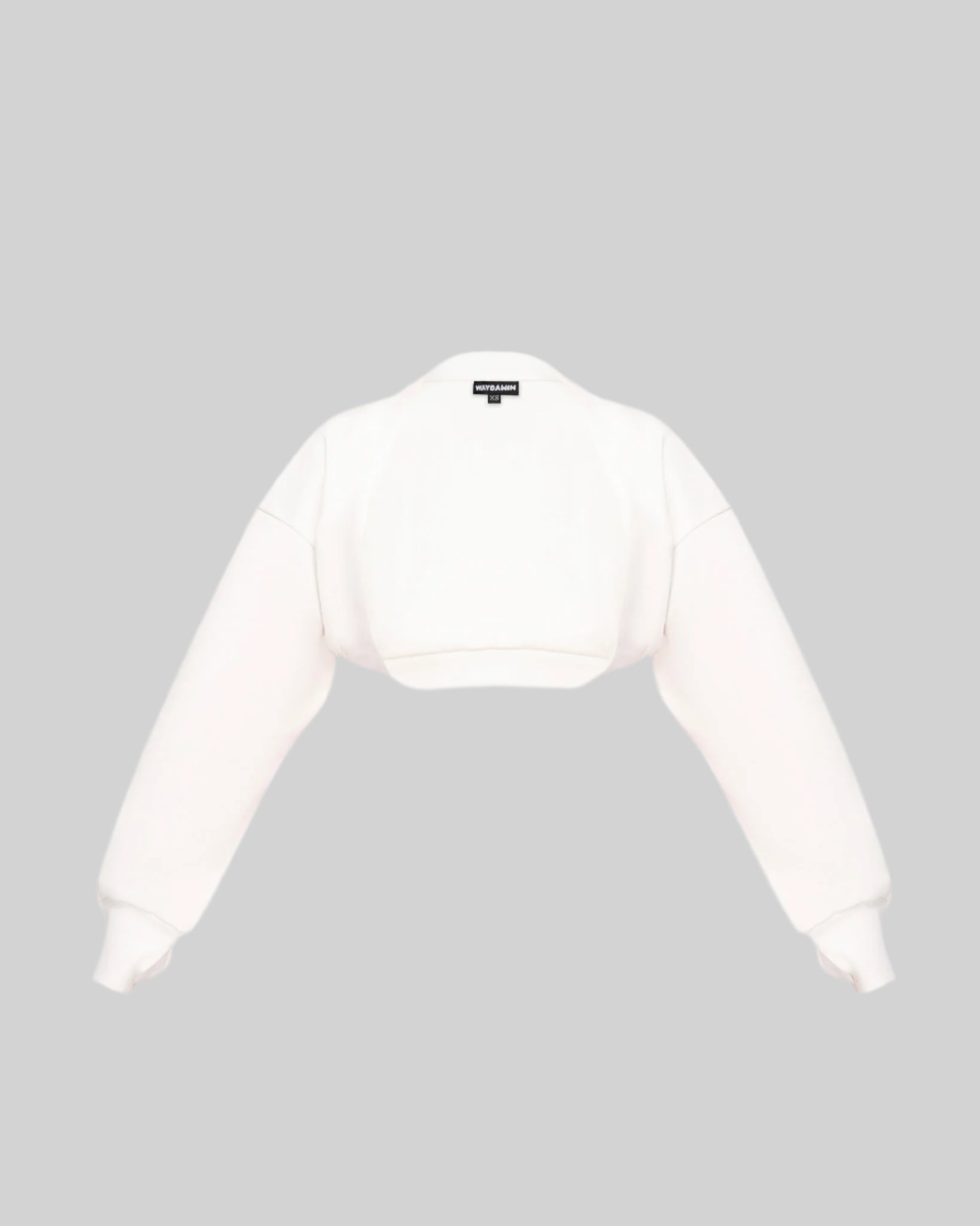 OVERSIZED CROPPED GYM SHRUG (WHITE)