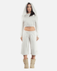 COWL CROP AIR-FORCE HOODIE (SAND)