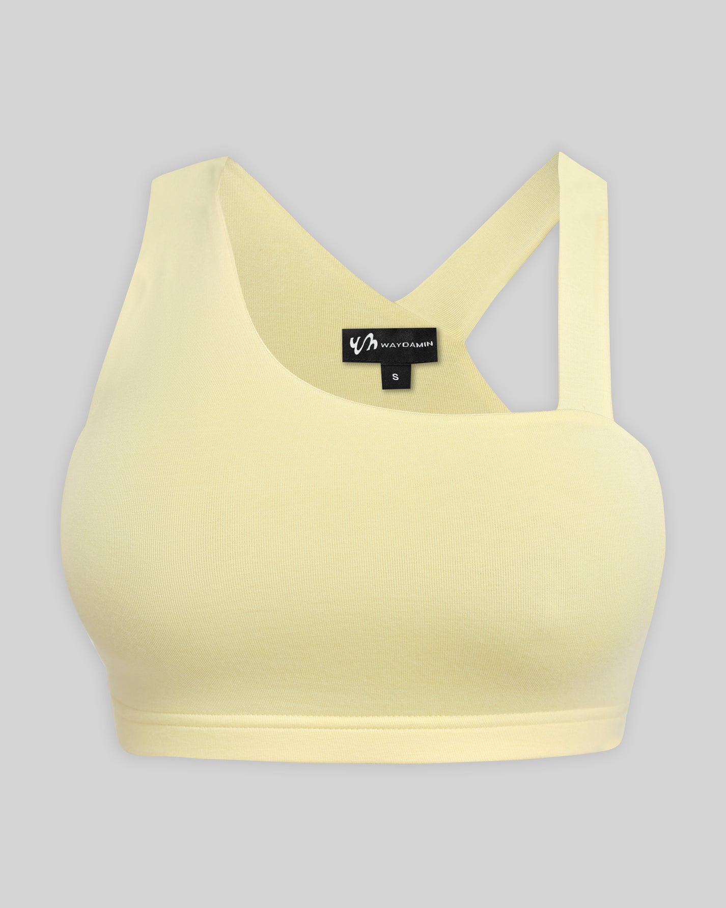 BASICS ASYMMETRICAL BRA TOP (BUTTER)